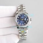 TW Factory Copy Rolex Datejust Jubilee Watch Blue Dial Diamind Bezel Lady Watch 28mm